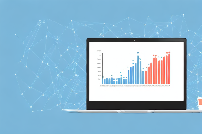 A laptop with a graph showing the average salary of mis degree holders in the usa