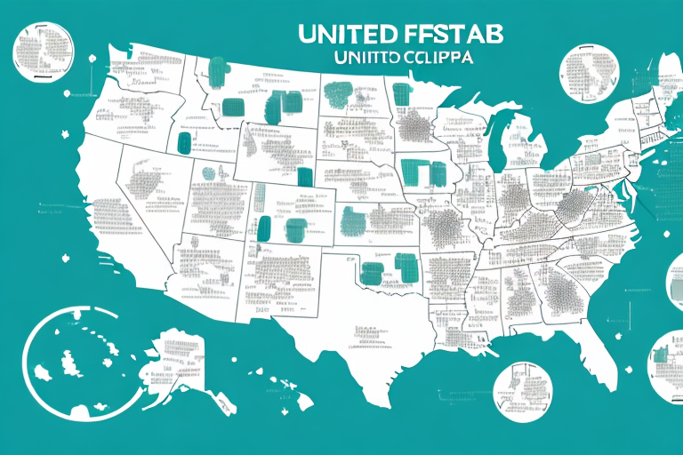 A map of the united states with medical colleges highlighted