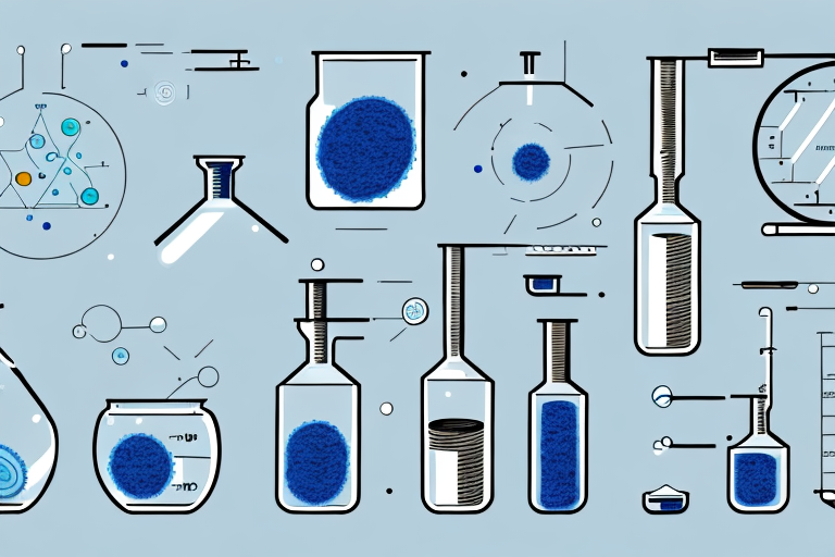 A laboratory with beakers