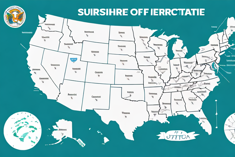 A map of the usa with a few highlighted states to represent the different short nursing courses available