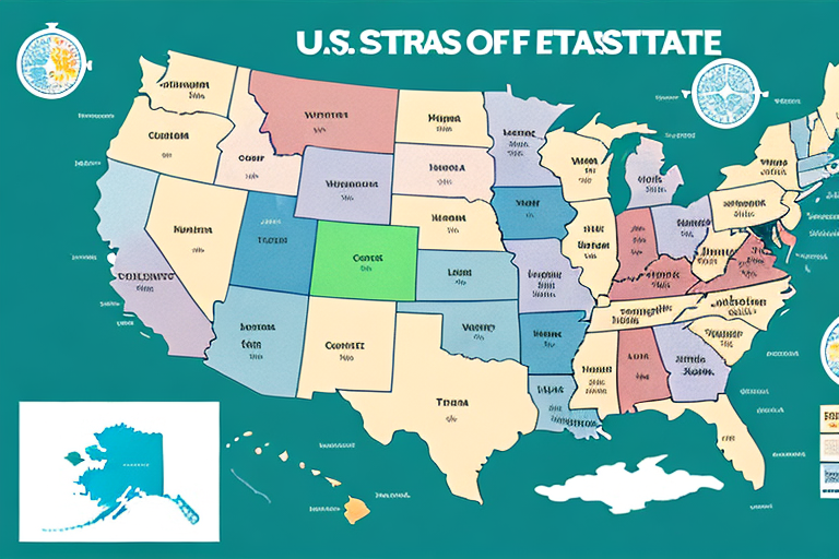 A map of the usa with different states colored in different shades to represent the cost of studying in each state