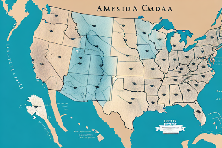 A map of the usa and canada