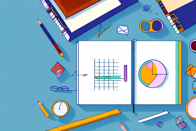 A school desk with textbooks