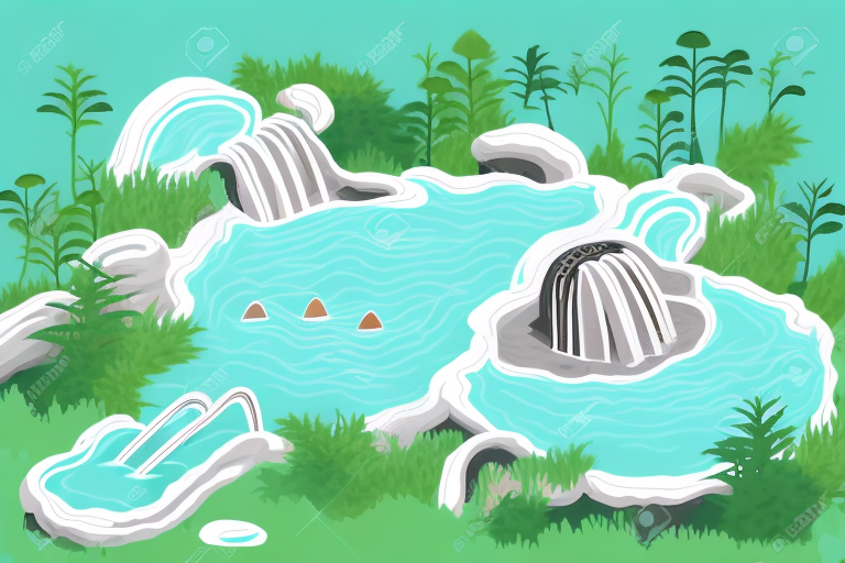 A hot spring surrounded by natural scenery